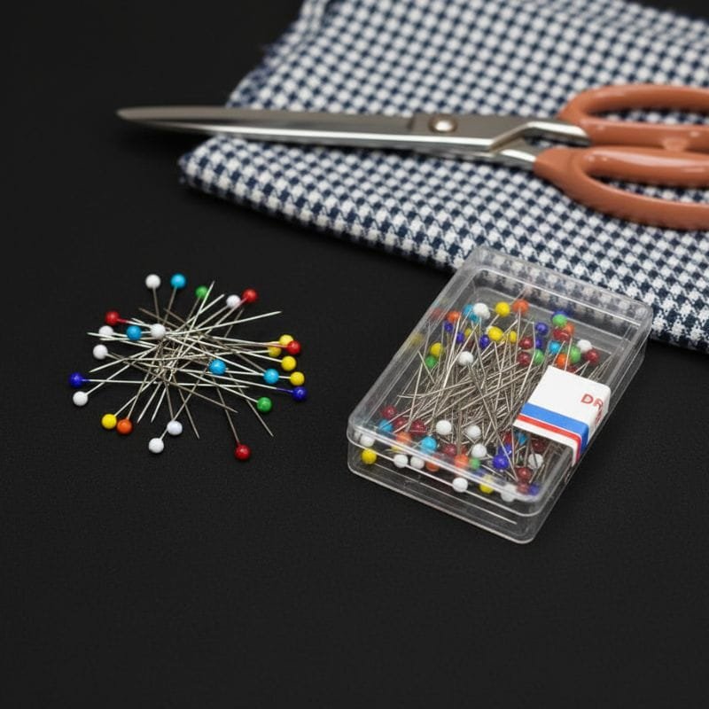 Alfileres de colores para decoración textil