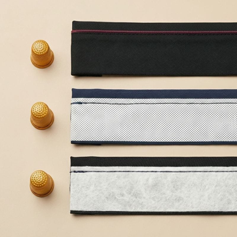 Pretina de pantalón de traje de hombre